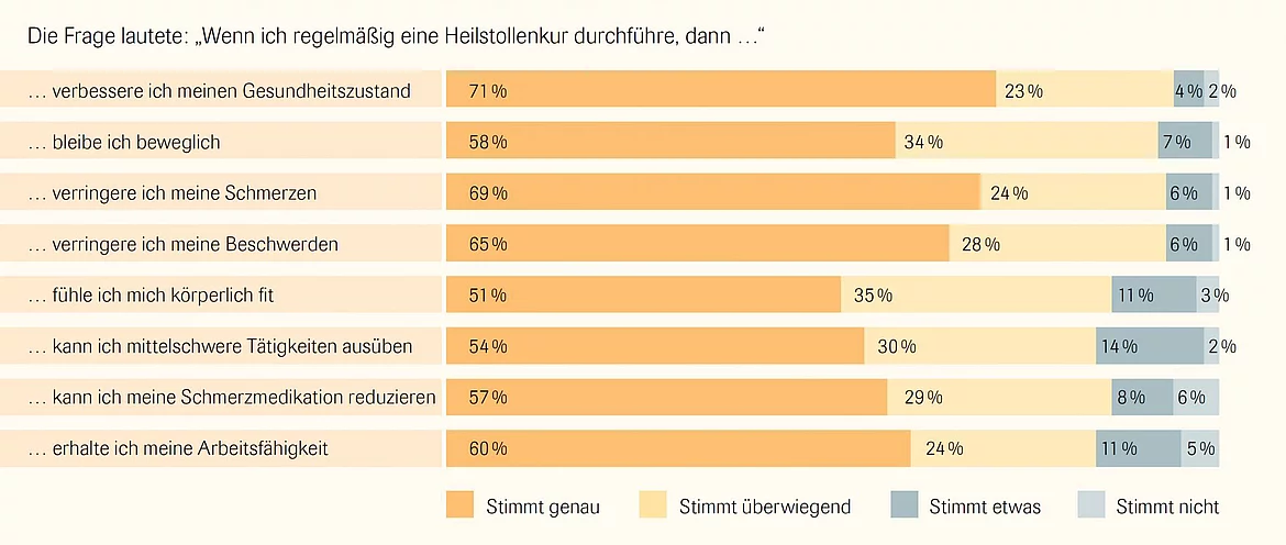 Umfrage zu morbus bechterew Erfolge Gasteiner Heilstollen.