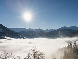 Panorama Talblick Bad Hofgastein mit Nebel
