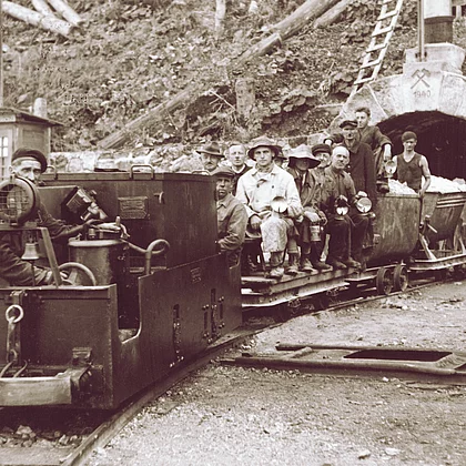 Historisches Bild Gasteiner Heilstollen.